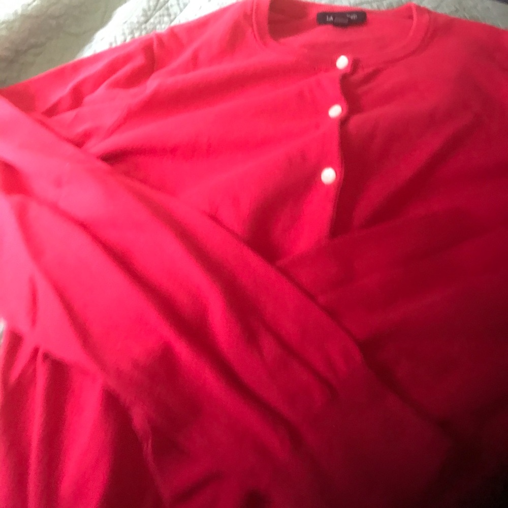 Land’s End hot pink cardigan